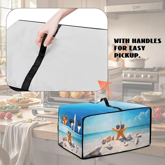 Dust Cover for Microwave Oven Heavy Duty Microwave Oven Cloth Cover - Image 5