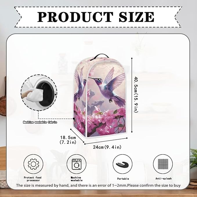Talayituse Hummingbird Cherry Blossom Blender Dust Cover - Image 6