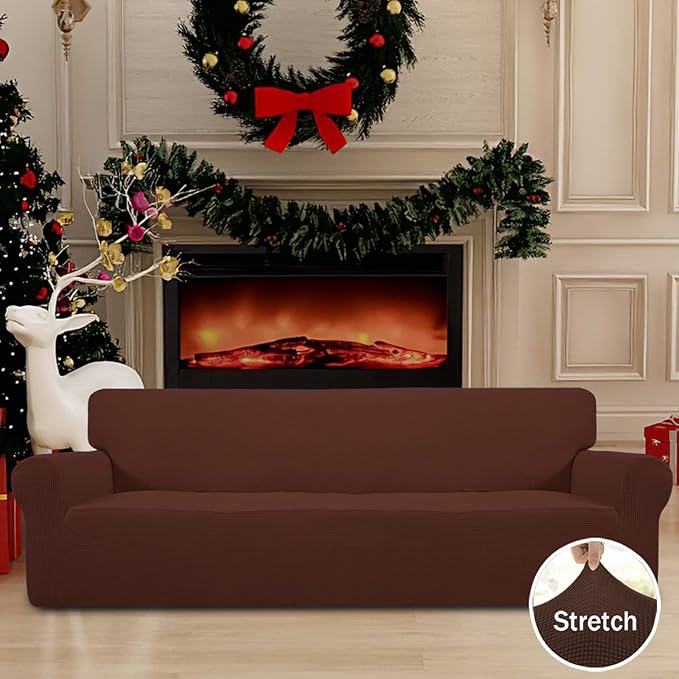 Easy-Going Stretch 4 Seater Sofa Slipcover 1-Piece Sofa Cover Furniture - Image 2