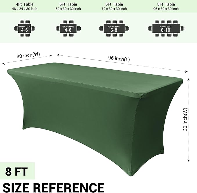 Obstal 8Ft Stretch Spandex Table Cover - Image 4