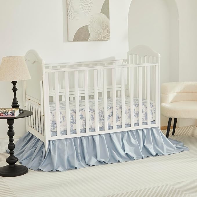 Brandream Boho Bohemian Girl Boy Baby Nursery Crib Bed Skirt Dust Ruffle - Image 4