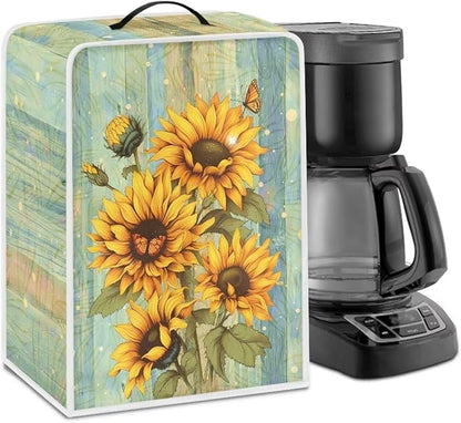 Mumeson Sunflower Coffee Maker Cover Extra Large Lightweight Kitchen Appliance by Mumeson