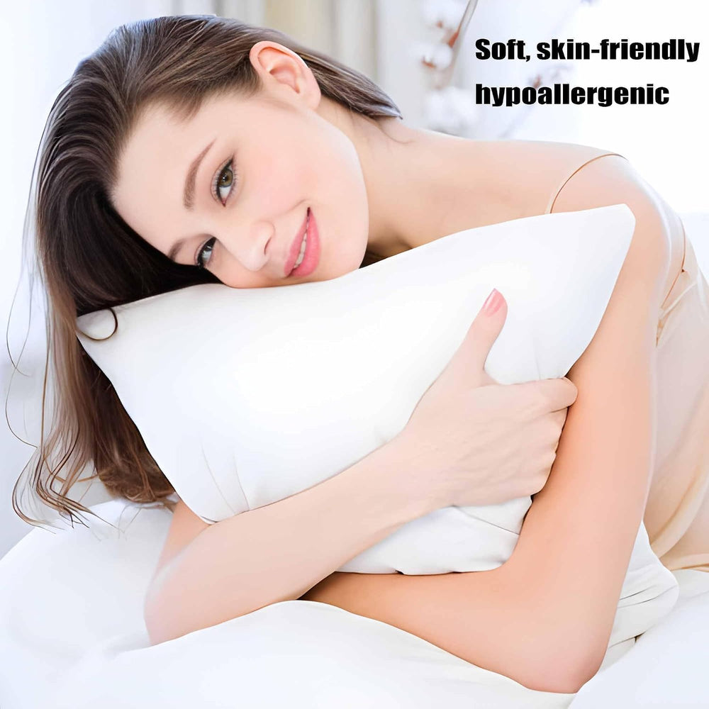 Acteb Ultra Thin Flat Soft Bed Pillows Standard Size Set of 2 Pack for Sleepi...