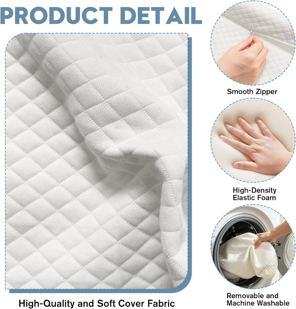 Queen Size Wedge Pillow for Headboard, Mattress Wedge Bed Gap Filler with Hig...