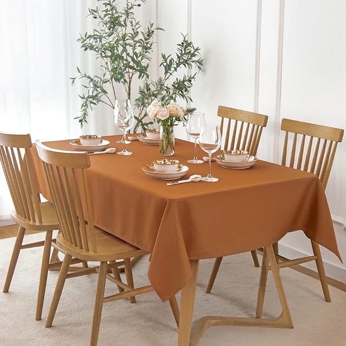 maxmill 2 Pack Fall Tablecloth Rectangle 52 x 70 Inch Spillproof Wrinkle - Image 2