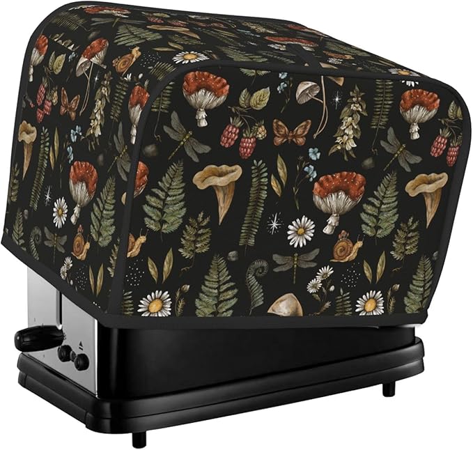 Vintage Witch Leaves Plant Mushroom 2 Slice Toaster Cover, Waterproof Toaster by Unknown