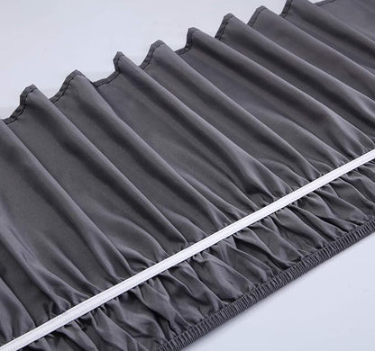 MEILA Wrap Around Bed Skirt Three Fabric Sides Elastic Dust Ruffled 14 Inch - Image 6