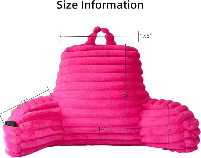 Yaoshuho Large Reading Pillow for Adults, Back Support Pillow for Sitting Up in - Image 2