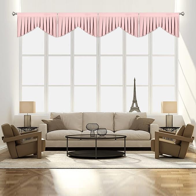 Light Pink Rod Pocket Curtain Valance by OYRING