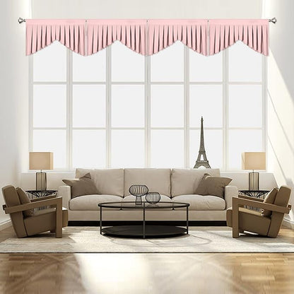 Light Pink Rod Pocket Curtain Valance by OYRING