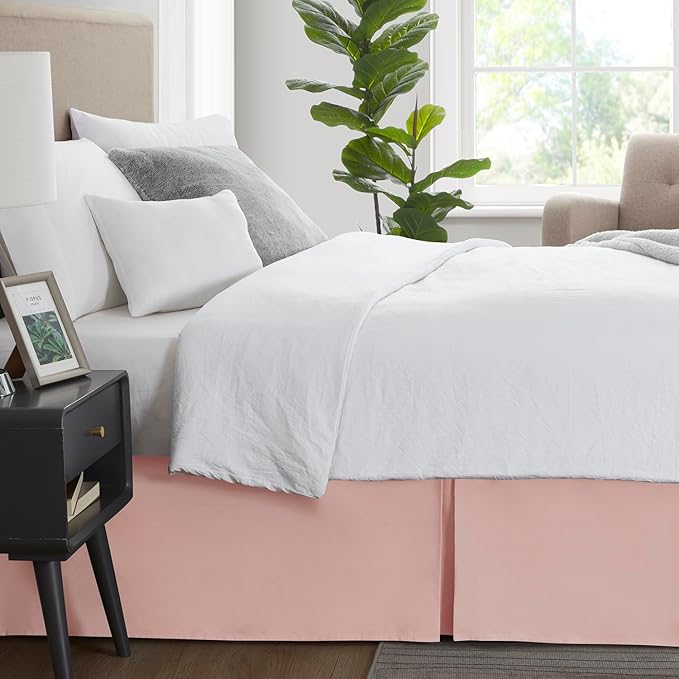 Nestl Peach Beige Full Bed Skirt - Image 3