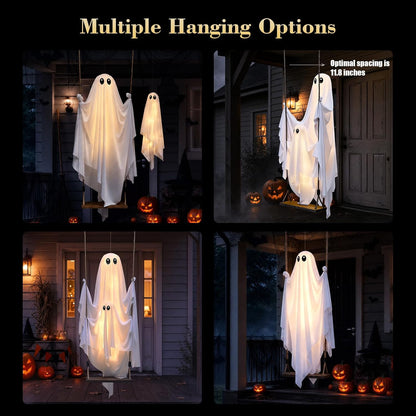 Halloween Decorations Outdoor, 5FT Swinging Ghost Hanging Decor