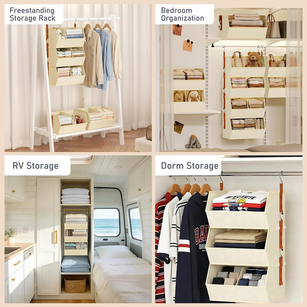 Hanging Closet Organizer Extra Large, Clothes Hanging Shelves for Closet with...