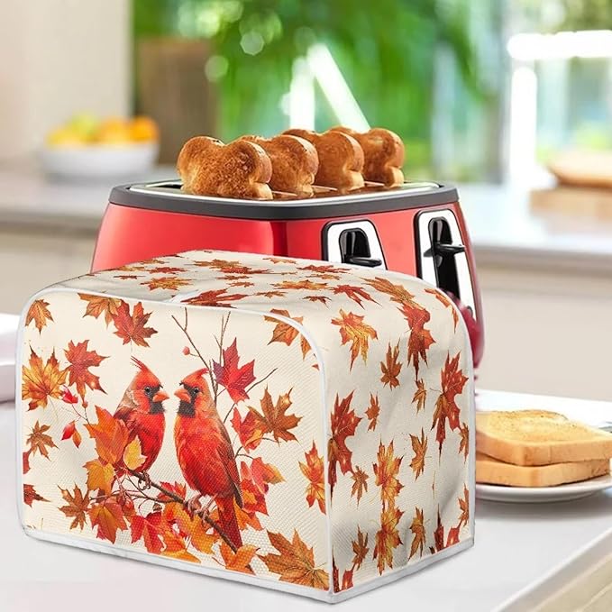 Cardinal Printed 2 Slice Kitchen Machine Covers, Maple Leaves Print Toaster - Image 3