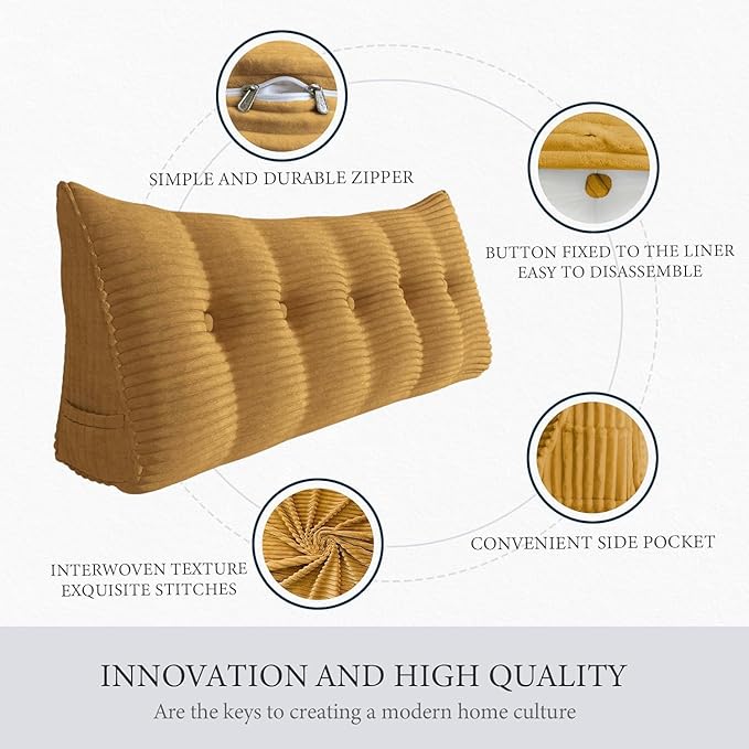 Wedge Headboard Pillow Dorm Room Reading Pillow Back Support - Image 4