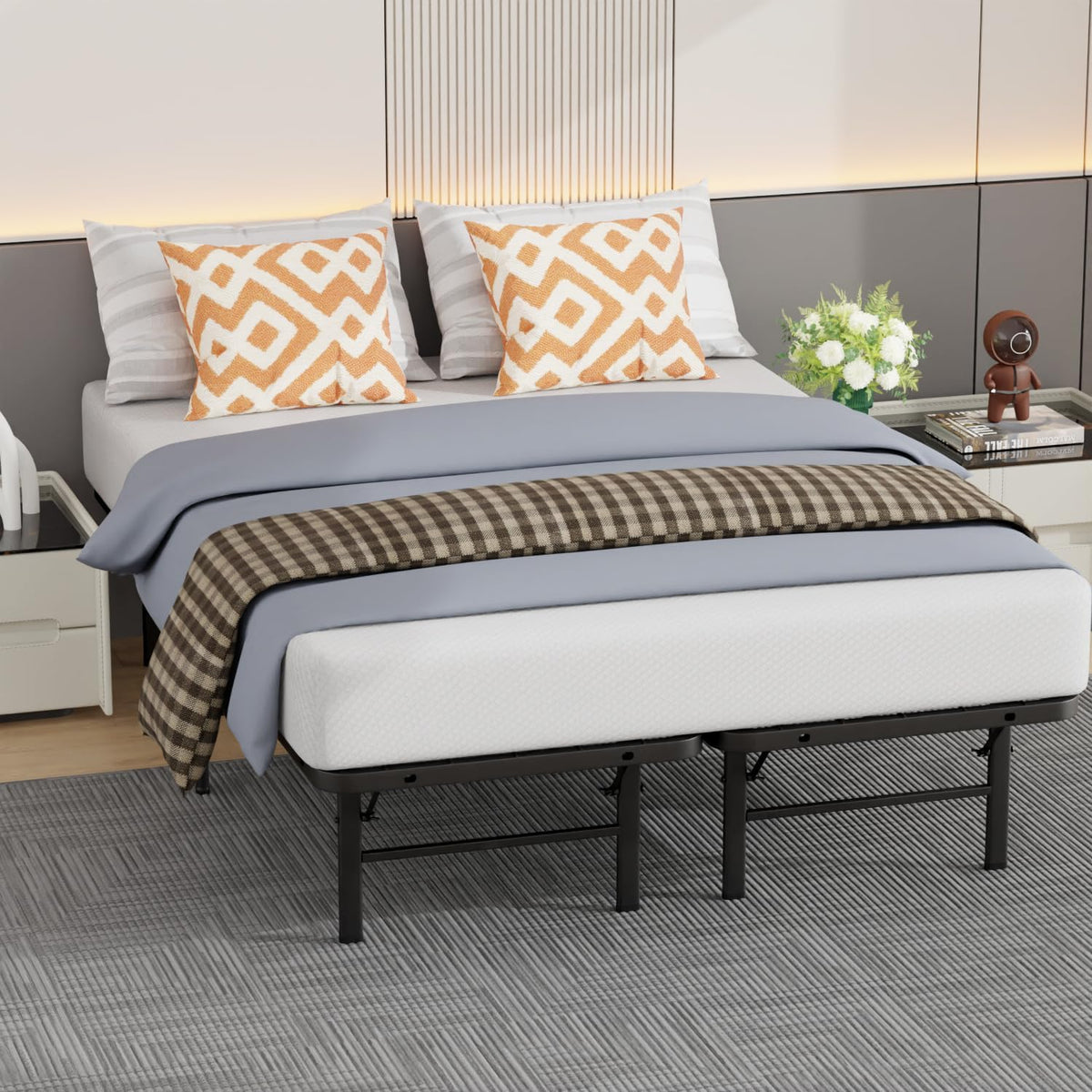bestmassage | full bed frame | metal |, close-up detail