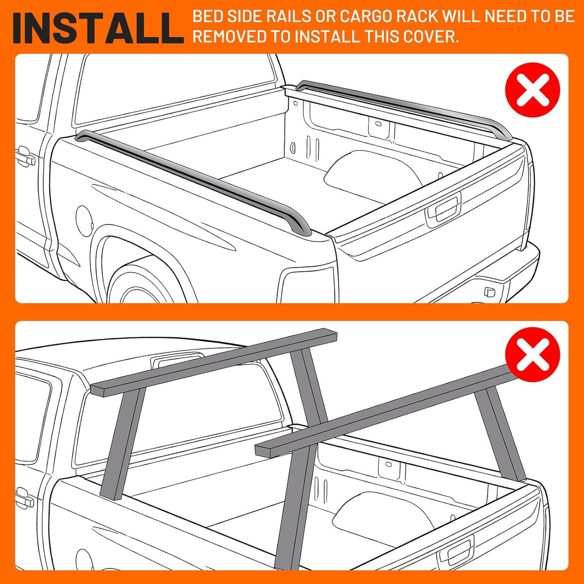 l5 low profile hard tri-fold truck tonneau cover, package contents