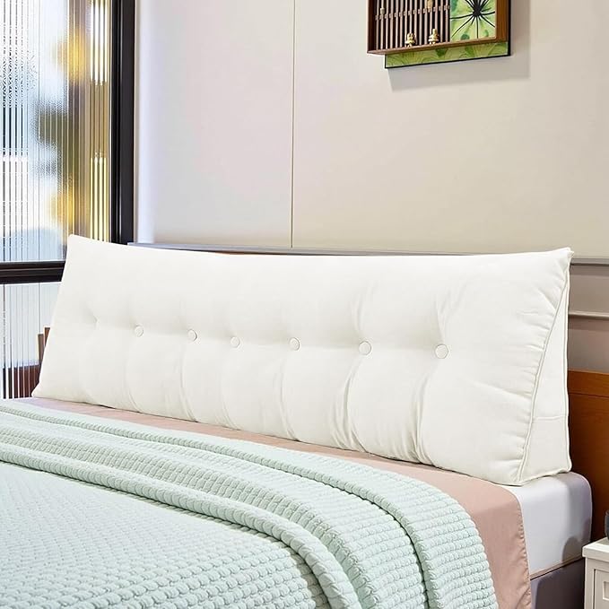 Headboard Pillow King, Large Triangular Wedge Headboard Pillow by DANGHOOGYFurnitureCushions