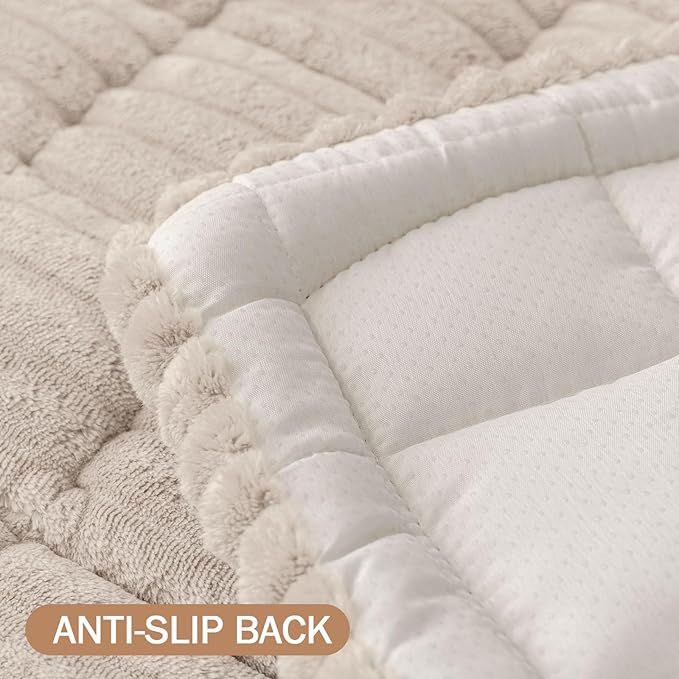 Smiry Couch Cover for Dogs Washable, Non Slip Fuzzy Pet Couch Covers for 3 - Image 8