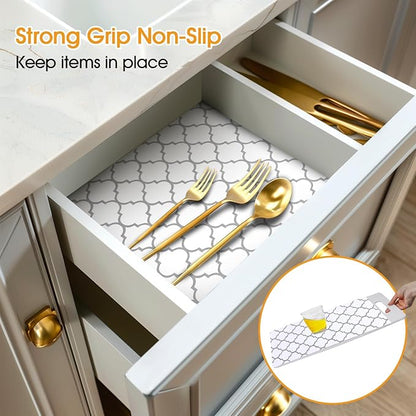 Shelf and Drawer Liner for Kitchen Cabinets Non-Adhesive, Strong Grip Non-Slip - Image 2