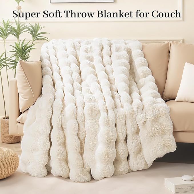 NEXHOME PRO Faux Fur Throw Blanket, Ultra Soft Cozy Warm Fuzzy Fluffy Plush - Image 8