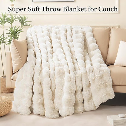 NEXHOME PRO Faux Fur Throw Blanket, Ultra Soft Cozy Warm Fuzzy Fluffy Plush - Image 8
