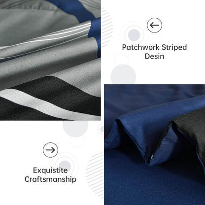 anibedding king size comforter set,navy blue boho bed, package contents