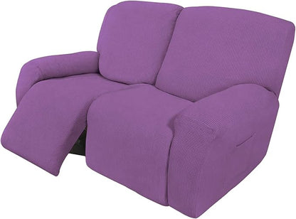 Easy-Going 6 Pieces Recliner Loveseat Stretch Sofa Slipcover Sofa Cover by Easy-Going