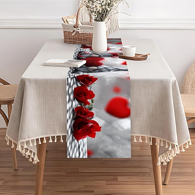 Christmas Table Runner with Santa Claus, 13x72 Inch, - Image 6
