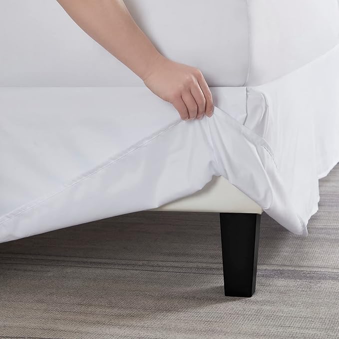 Nestl White Bed Skirt King Size - Image 5