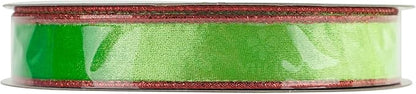 MEEDEE Lime Green and Red Velvet Christmas Ribbon - Image 9