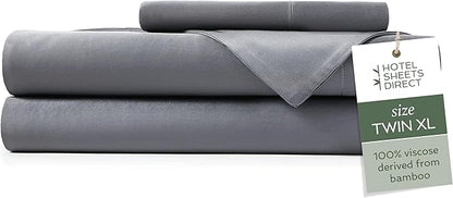 Hotel Sheets Direct 3 Piece Bed Sheet Set Twin XL Size, 100% Viscose Derived by HOTELSHEETSDIRECT