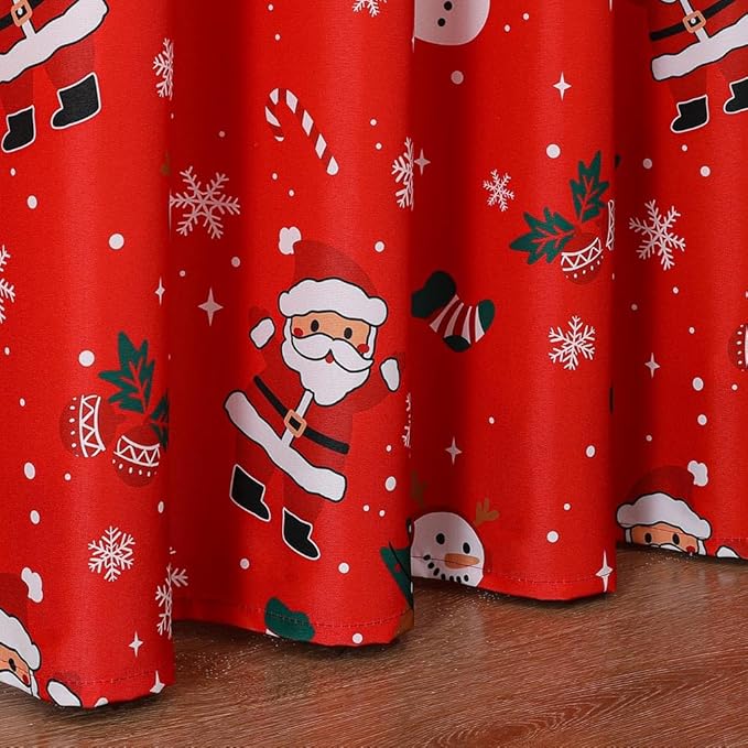 Christmas Valance 52x18 Inch, Light Filtering Rod Pocket Valances - Image 5