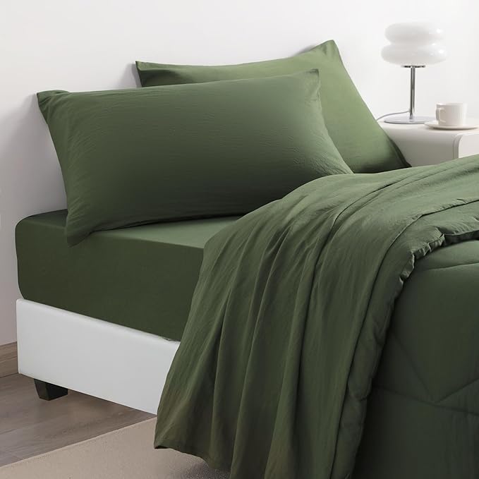 NTBAY Twin Comforter Set with Sheets, 5 Pieces Soft and Breathable Twin Bedding - Image 9