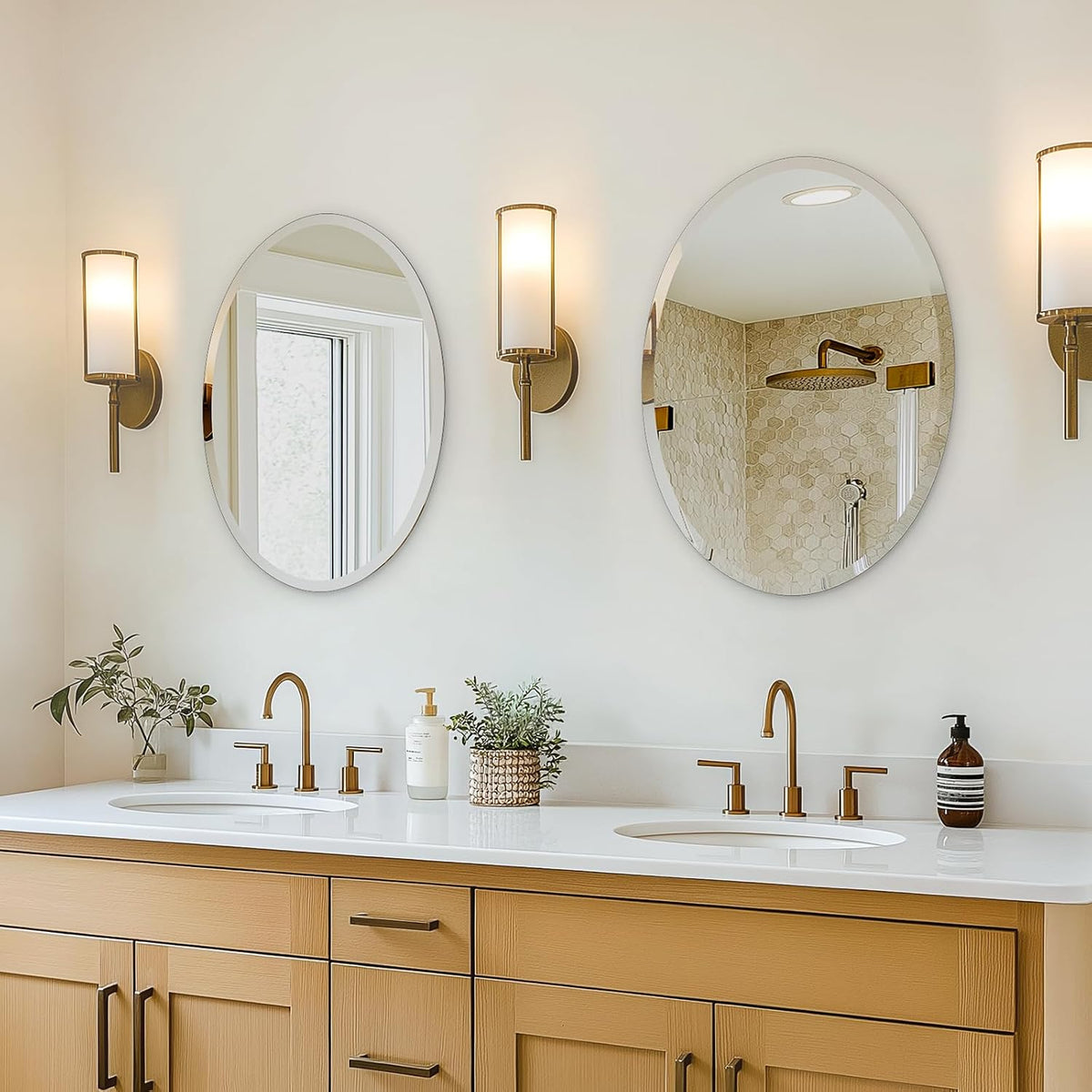 ushower bathroom mirror for over sink, 20x28 inch, view 9