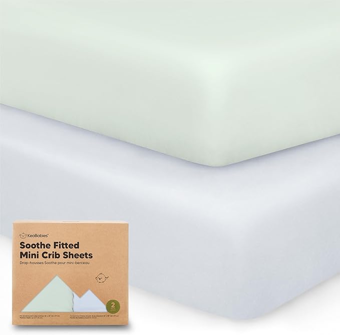 2-Pack Mini Crib Sheets Fitted by KeaBabies