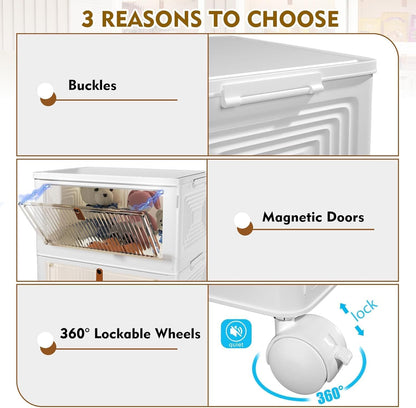ctsnslh 4 tier plastic storage bins with lid, package contents