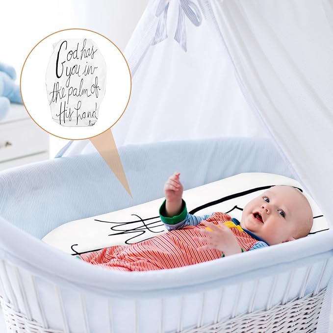 Breathable Elastic Bassinet Mattress Sheet Fitted Knitted Cradle Sheet - Image 5
