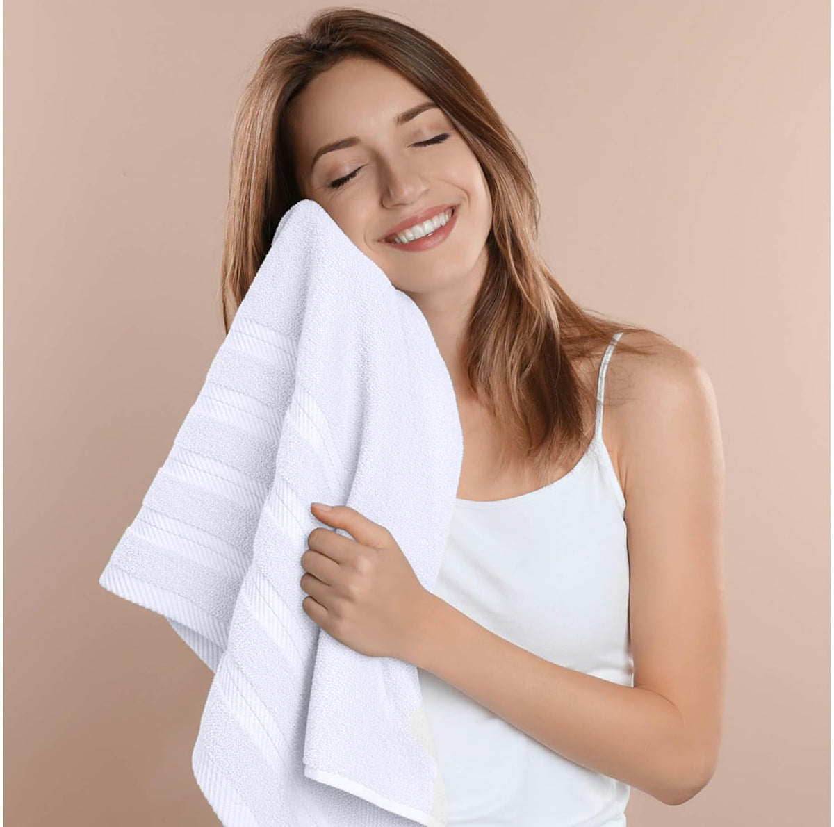 utopia towels 4 pack premium xl bath towels, front angle view
