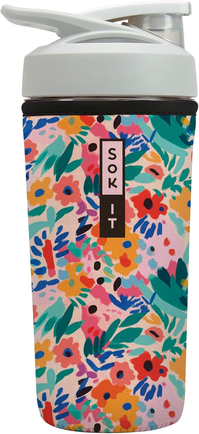 Sok It BotlSok Protein Blender Shaker Bottle Sleeve Insulated Neoprene Cover by SokIt
