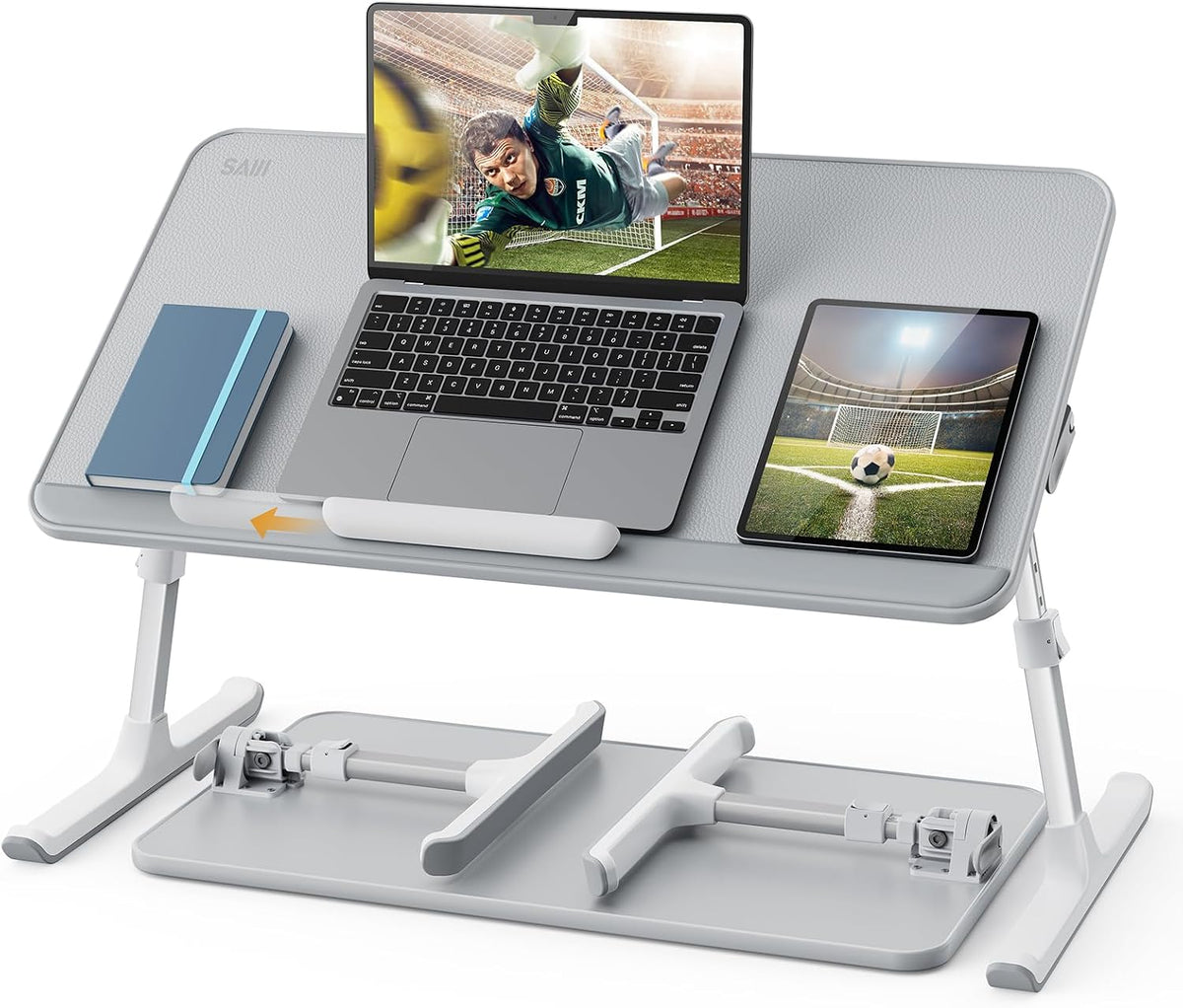 saiji non-slip leather laptop bed tray table,lap desk, main product view