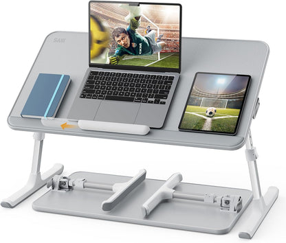 saiji non-slip leather laptop bed tray table,lap desk, main product view
