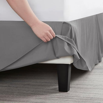 Nestl Grey Twin Bed Skirt - Image 5