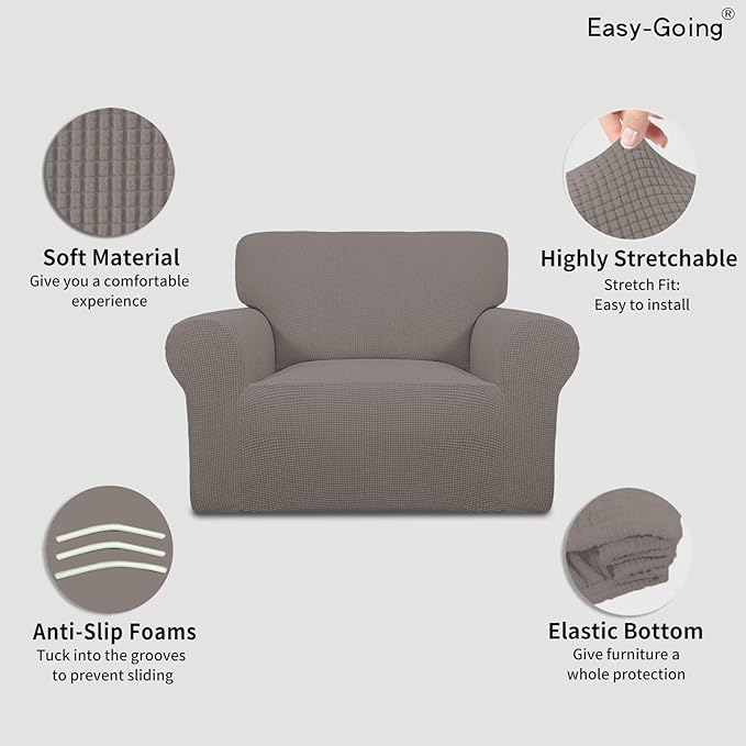 Easy-Going Stretch Oversized Chair Sofa Slipcover 1-Piece Couch Sofa Cover - Image 3
