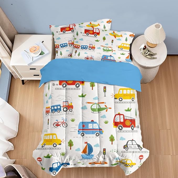 SANDJEST Transportation Duvet Cover Sets Full Size by SANDJEST