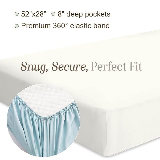 Bella Coterie Luxury Bamboo Viscose Crib Sheet | Organically Grown | Ultra Soft - Image 5