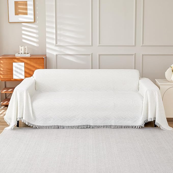 AIVIA Armless Loveseat Cover Sheet Blanket, Anti Slip Throw Cushion Covers - Image 5