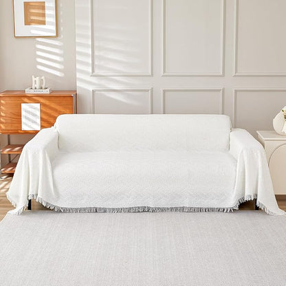 AIVIA Armless Loveseat Cover Sheet Blanket, Anti Slip Throw Cushion Covers - Image 5