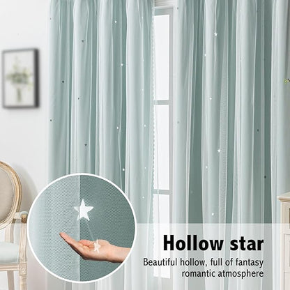 indistar Star Cutout Kids Window Blackout Curtains - Image 6