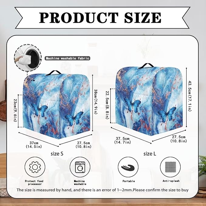 Blue Marble and Butterfly Mixer Covers Stand Mixer Dustproof Cover Compatible - Image 6